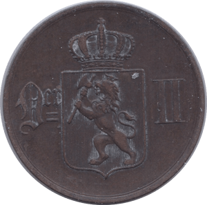 1876 5 ORE NORWAY REF 2 - WORLD COINS - Cambridgeshire Coins