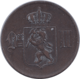 1876 5 ORE NORWAY REF 2 - WORLD COINS - Cambridgeshire Coins