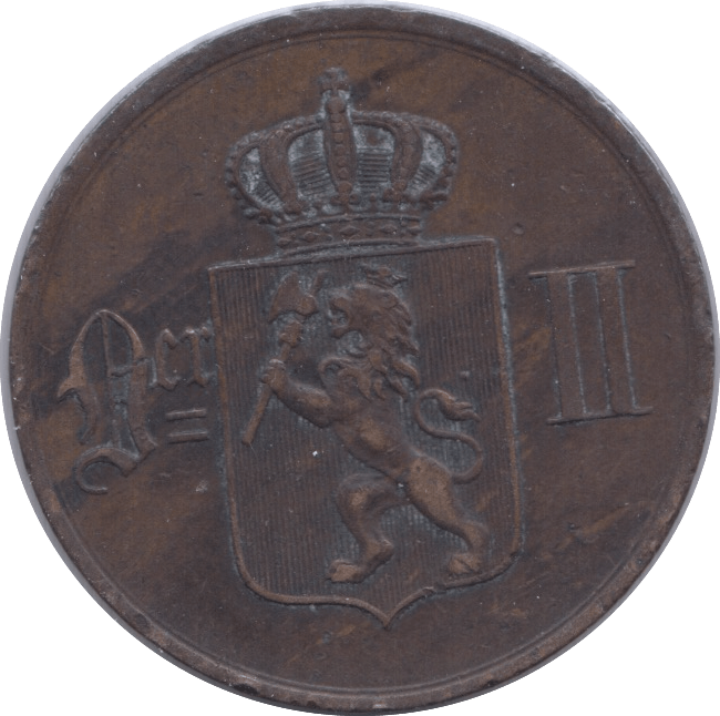 1876 5 ORE NORWAY REF 3 - WORLD COINS - Cambridgeshire Coins