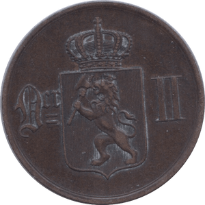 1876 5 ORE NORWAY REF 4 - WORLD COINS - Cambridgeshire Coins