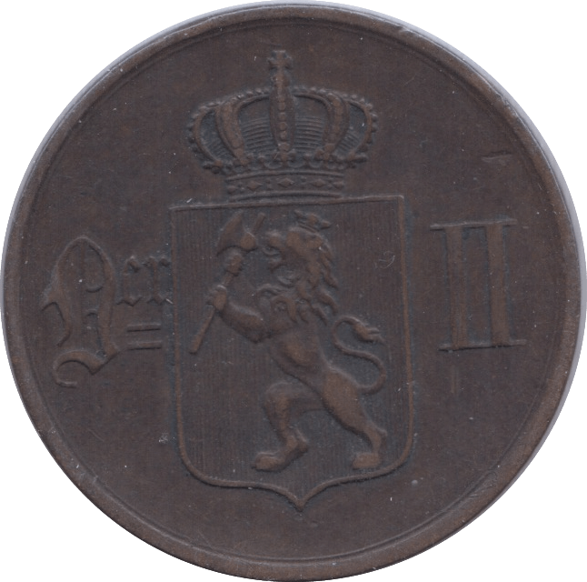 1876 5 ORE NORWAY - WORLD COINS - Cambridgeshire Coins