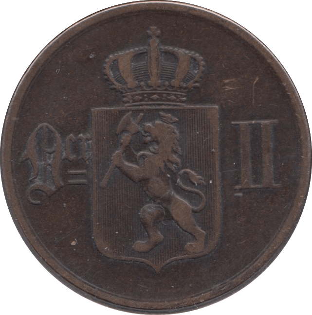1876 5 ORE NORWAY - WORLD COINS - Cambridgeshire Coins