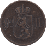 1876 5 ORE NORWAY - WORLD COINS - Cambridgeshire Coins