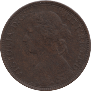 1876 FARTHING 2 H ( VF ) 78 - Farthing - Cambridgeshire Coins