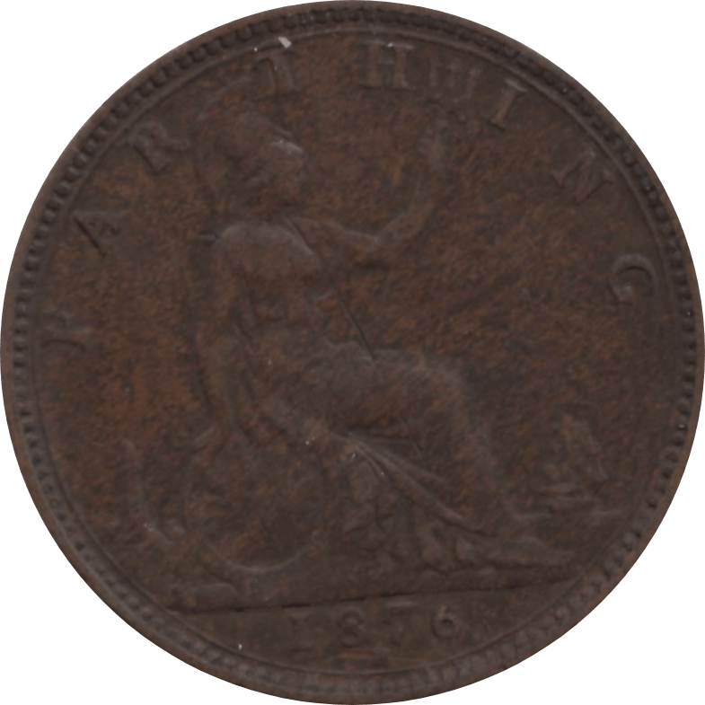 1876 FARTHING 2 H ( VF ) 78 - Farthing - Cambridgeshire Coins