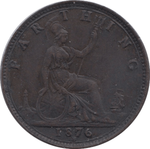 1876 FARTHING ( AUNC ) H 1 - Farthing - Cambridgeshire Coins