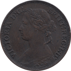 1876 FARTHING ( AUNC ) H 1 - Farthing - Cambridgeshire Coins