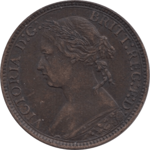 1876 FARTHING ( EF ) 1 H - Farthing - Cambridgeshire Coins