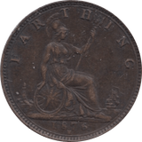 1876 FARTHING ( EF ) 1 H - Farthing - Cambridgeshire Coins