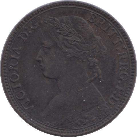 1876 FARTHING ( EF ) H - Farthing - Cambridgeshire Coins