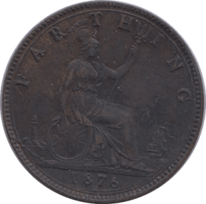 1876 FARTHING ( EF ) H - Farthing - Cambridgeshire Coins