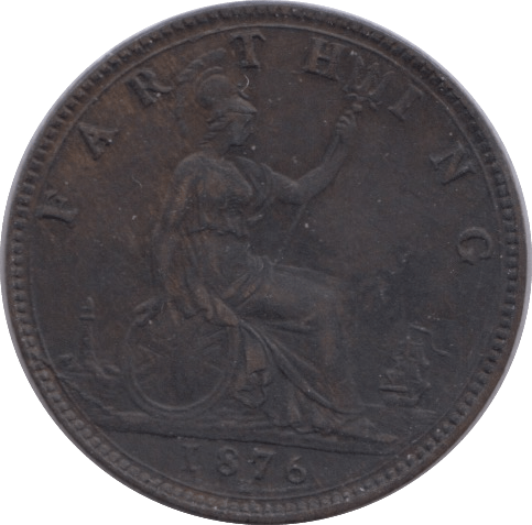 1876 FARTHING ( EF ) H - Farthing - Cambridgeshire Coins