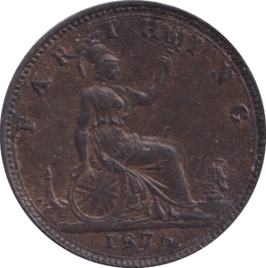 1876 FARTHING ( UNC ) - Farthing - Cambridgeshire Coins
