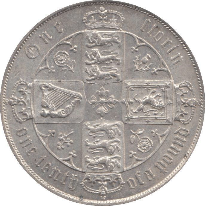 1876 FLORIN ( AUNC ) 15 - Florin - Cambridgeshire Coins
