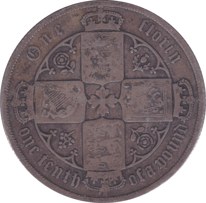 1876 FLORIN ( F ) B - Florin - Cambridgeshire Coins