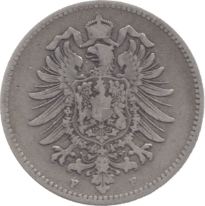 1876 GERMANY SILVER ONE MARK - SILVER WORLD COINS - Cambridgeshire Coins