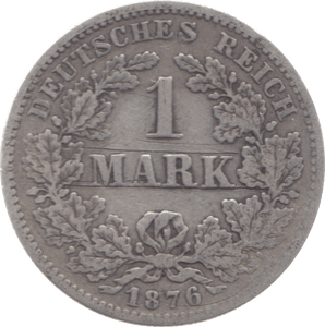 1876 GERMANY SILVER ONE MARK - SILVER WORLD COINS - Cambridgeshire Coins