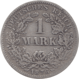 1876 GERMANY SILVER ONE MARK - SILVER WORLD COINS - Cambridgeshire Coins