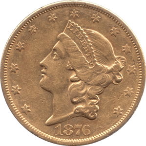 1876 GOLD 20 DOLLAR USA ( GVF ) - Gold World Coins - Cambridgeshire Coins