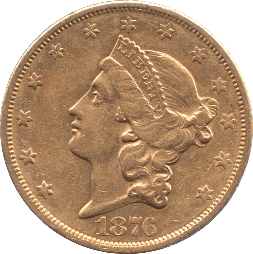 1876 GOLD 20 DOLLAR USA ( GVF ) - Gold World Coins - Cambridgeshire Coins