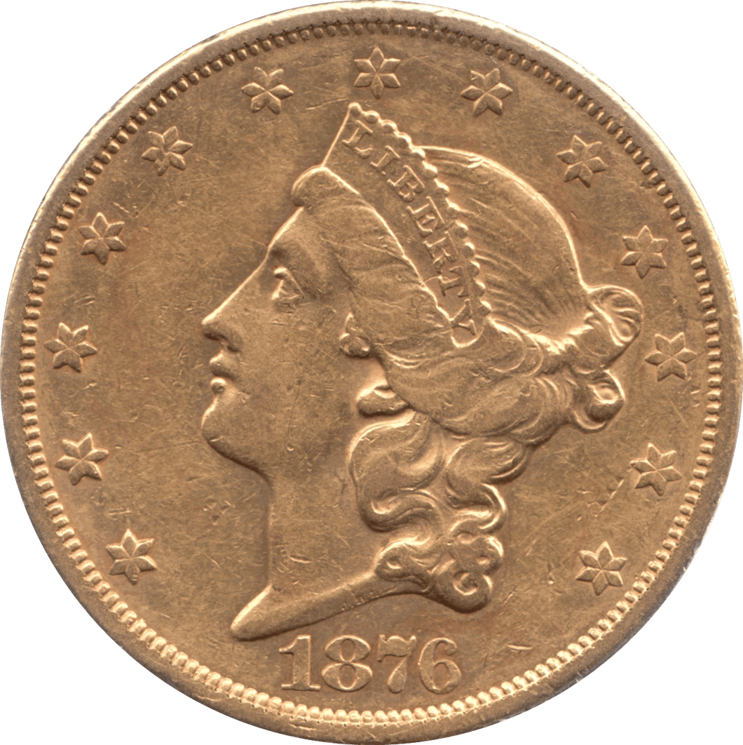 1876 GOLD 20 DOLLAR USA ( GVF ) - Gold World Coins - Cambridgeshire Coins