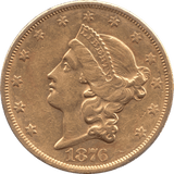 1876 GOLD 20 DOLLAR USA ( GVF ) - Gold World Coins - Cambridgeshire Coins