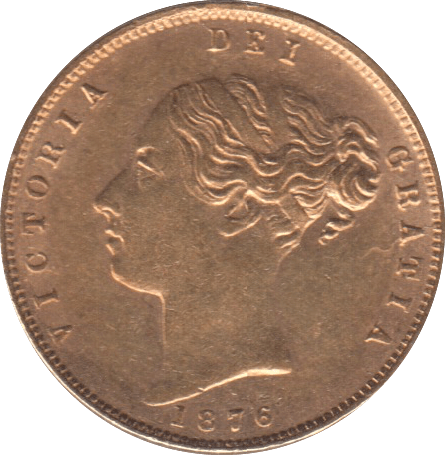 1876 GOLD HALF SOVEREIGN ( EF ) DIE 62 - Half Sovereign - Cambridgeshire Coins