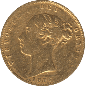 1876 GOLD HALF SOVEREIGN ( FINE ) - Half Sovereign - Cambridgeshire Coins