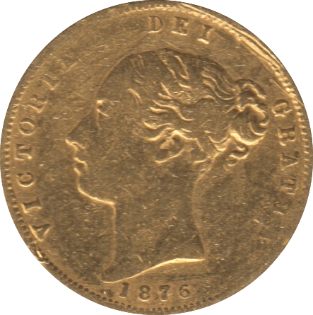 1876 GOLD HALF SOVEREIGN ( FINE ) - Half Sovereign - Cambridgeshire Coins