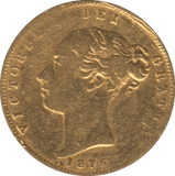 1876 GOLD HALF SOVEREIGN ( FINE ) - Half Sovereign - Cambridgeshire Coins