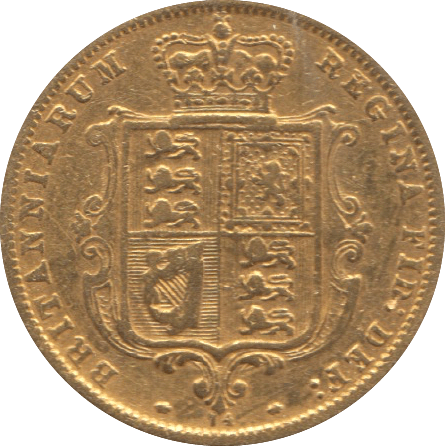 1876 GOLD HALF SOVEREIGN ( FINE ) - Half Sovereign - Cambridgeshire Coins