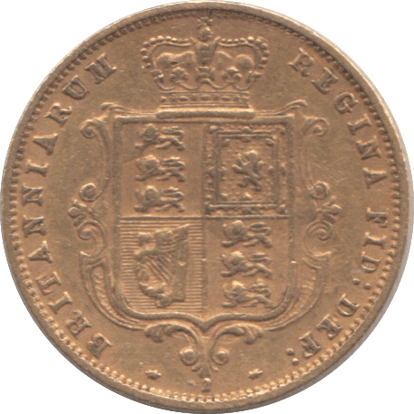 1876 GOLD HALF SOVEREIGN ( VF ) DIE 2 - Half Sovereign - Cambridgeshire Coins