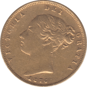 1876 GOLD HALF SOVEREIGN ( VF ) DIE 2 - Half Sovereign - Cambridgeshire Coins