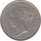 1876 HALFCROWN ( EF ) - Halfcrown - Cambridgeshire Coins