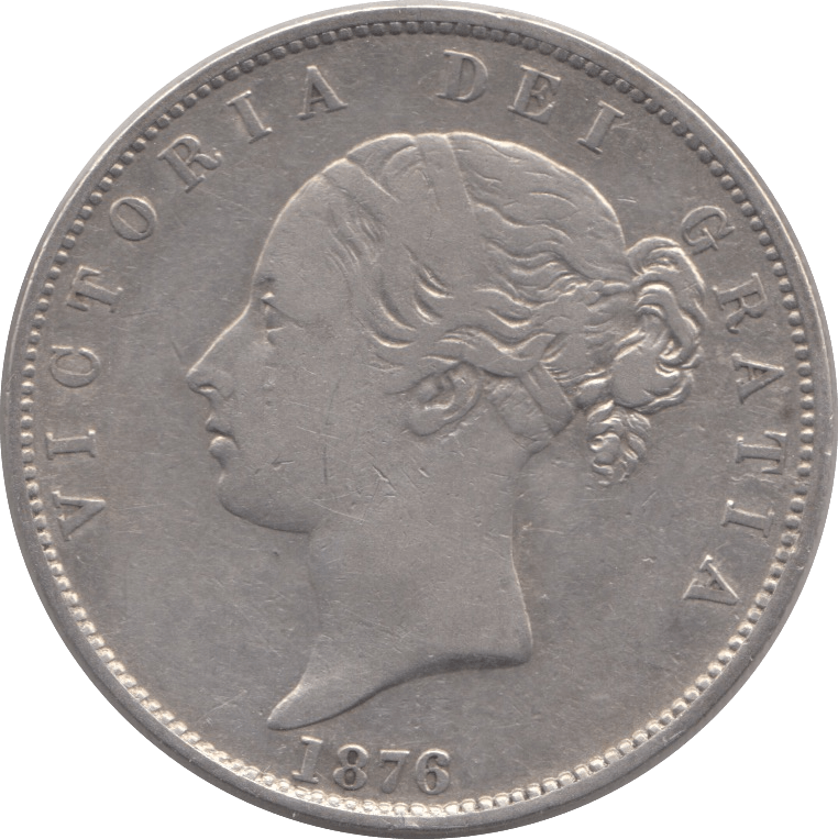1876 HALFCROWN ( GVF ) 6 - Halfcrown - Cambridgeshire Coins