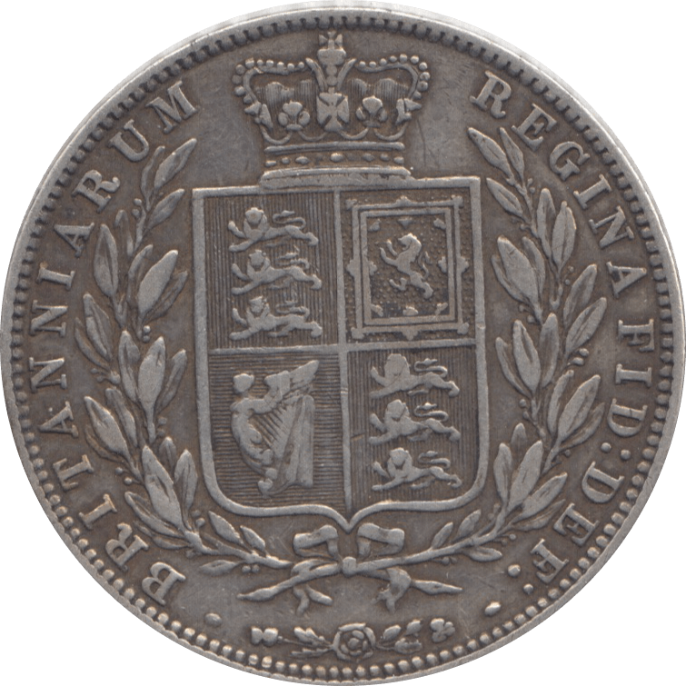 1876 HALFCROWN ( VF ) 5 - Halfcrown - Cambridgeshire Coins
