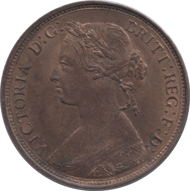 1876 HALFPENNY ( AUNC ) H - Halfpenny - Cambridgeshire Coins