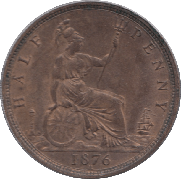 1876 HALFPENNY ( AUNC ) H - Halfpenny - Cambridgeshire Coins