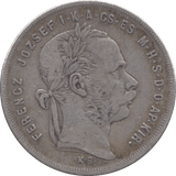 1876 HUNGARY SILVER ONE FORINT - SILVER WORLD COINS - Cambridgeshire Coins