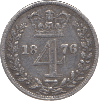 1876 MAUNDY FOURPENCE ( VF ) - Maundy Coins - Cambridgeshire Coins