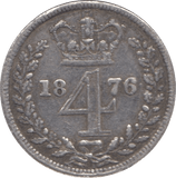 1876 MAUNDY FOURPENCE ( VF ) - Maundy Coins - Cambridgeshire Coins