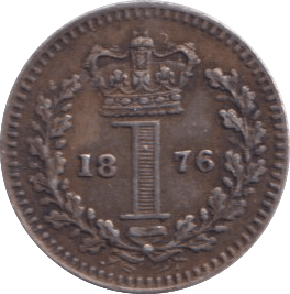 1876 MAUNDY PENNY ( GVF ) - Maundy Coins - Cambridgeshire Coins