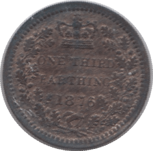 1876 ONE THIRD FARTHING ( AUNC ) - One Third Farthing - Cambridgeshire Coins