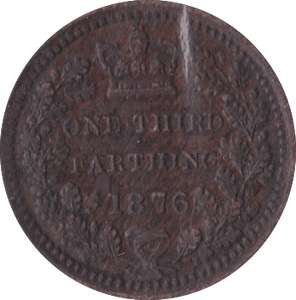 1876 ONE THIRD FARTHING ( EF ) - One Third Farthing - Cambridgeshire Coins