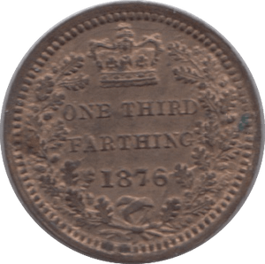 1876 ONE THIRD FARTHING ( UNC ) - One Third Farthing - Cambridgeshire Coins