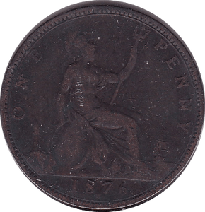 1876 PENNY ( F ) H - Penny - Cambridgeshire Coins