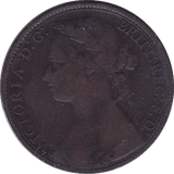 1876 PENNY ( F ) H - Penny - Cambridgeshire Coins