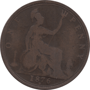 1876 PENNY ( FAIR ) H 2 25 - Penny - Cambridgeshire Coins