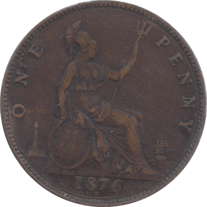 1876 PENNY ( FINE ) 18 H - Penny - Cambridgeshire Coins