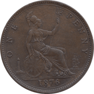 1876 PENNY H ( EF ) - Penny - Cambridgeshire Coins